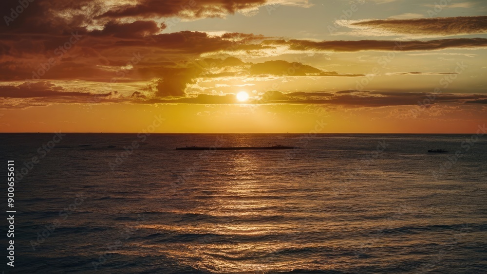 Fototapeta premium Serene Ocean Sunset/Sunrise