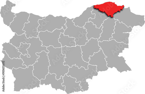 SILISTRA map REGION of BULGARIA 3d isometric map