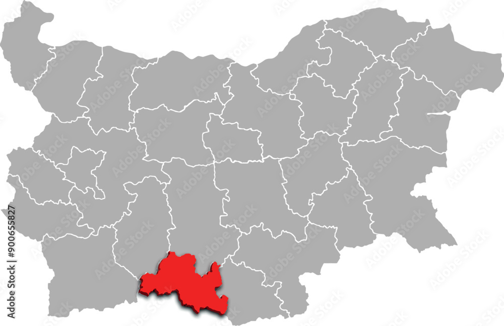 SMOLYAN map REGION of BULGARIA 3d isometric map SMOLYAN map REGION of BULGARIA 3d isometric map