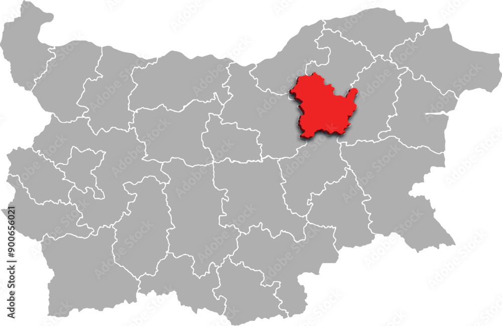 TARGOVISHTE map REGION of BULGARIA 3d isometric map TARGOVISHTE map REGION of BULGARIA 3d isometric map