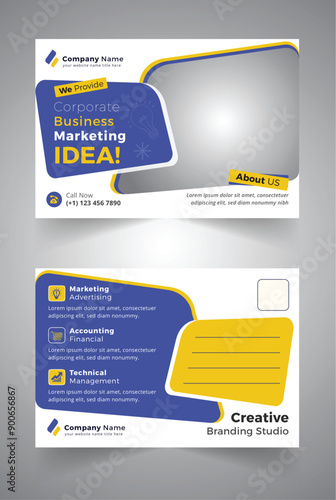 Business marketing Postcard Design or eddm post card template