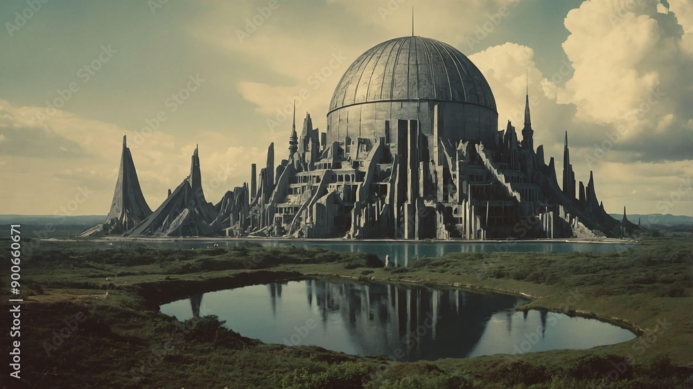Obraz premium imaginary worlds and civilizations art .jpeg