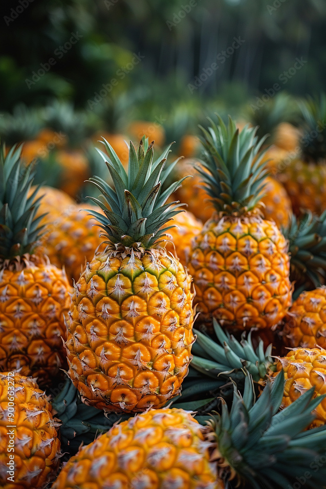 Close up of pineapple Close up of pineapple