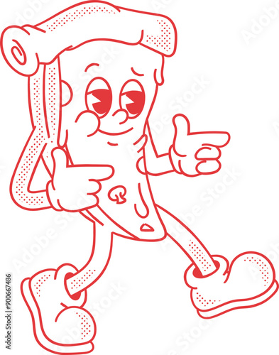 Pizza Mascot Character Illustration