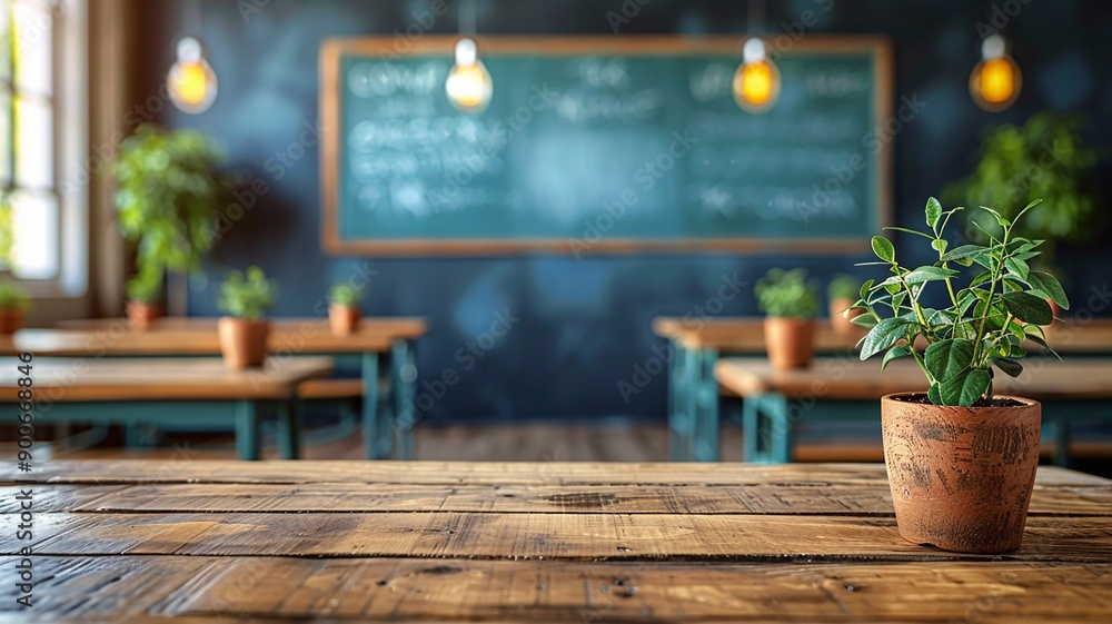 Classroom environment with blurred background, back to school, high resolution Classroom environment with blurred background, back to school, high resolution