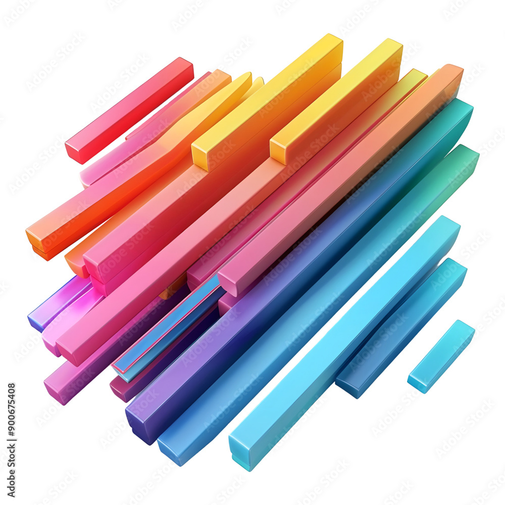 Colorful rectangular infographic elements on transparent background Colorful rectangular infographic elements on transparent background