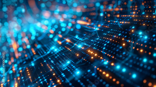 Wallpaper Mural Abstract Digital Data Binary Code Background for AI, Symbolizing Technology, Information, and Cybersecurity. Torontodigital.ca