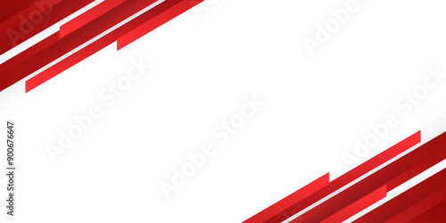 red abstract geometric shapes on white background with empty space. abstract design concept. vector illustration