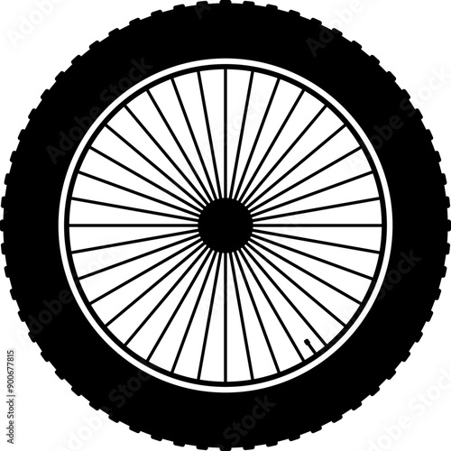 Tire icon. Car vehicle automobile tire alloy wheel with rim vector illustration isolated on white background. Tire and rim for motorcycle or moped. Black rubber wheel tire