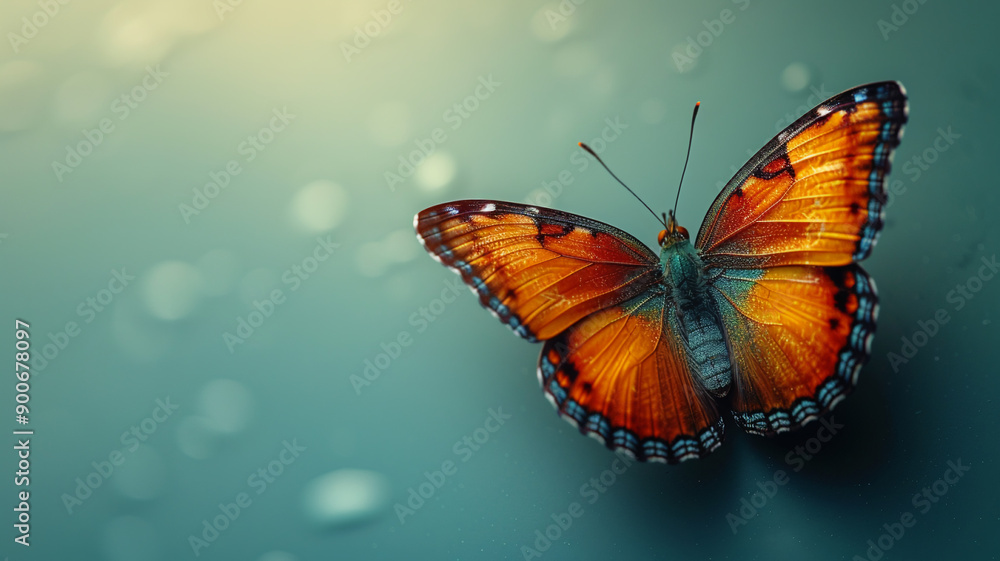 Gorgeous butterfly close-up with delicate, vibrant wings Gorgeous butterfly close-up with delicate, vibrant wings