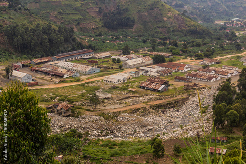 Aerial view of Kilembe copper mines, Uganda photo