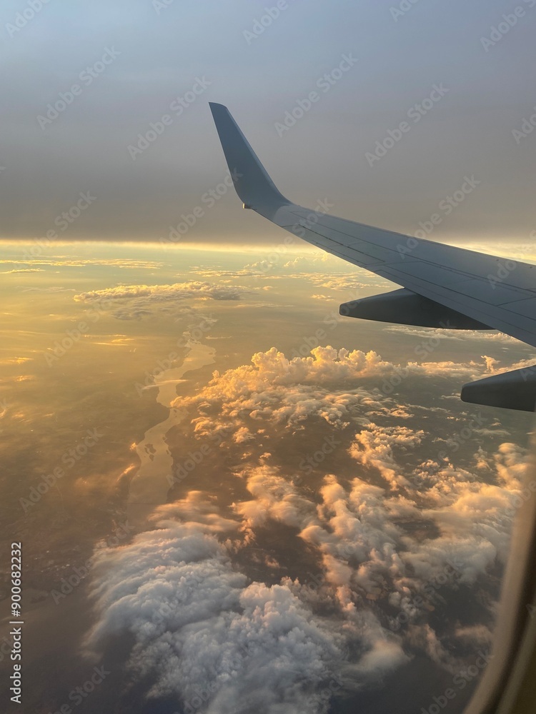 Naklejka premium view from airplane window