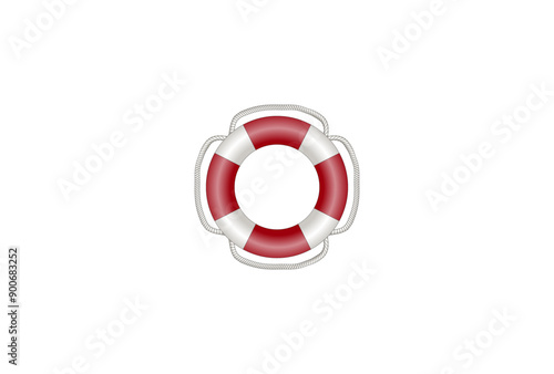 Vector illustration of lifebuoy on white background