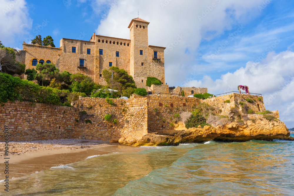 Scenic View Of Tamarit Castle Overlooking The Beach Scenic View Of Tamarit Castle Overlooking The Beach