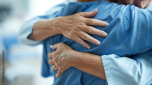 Close-Up of Two People Embracing   © Lucija