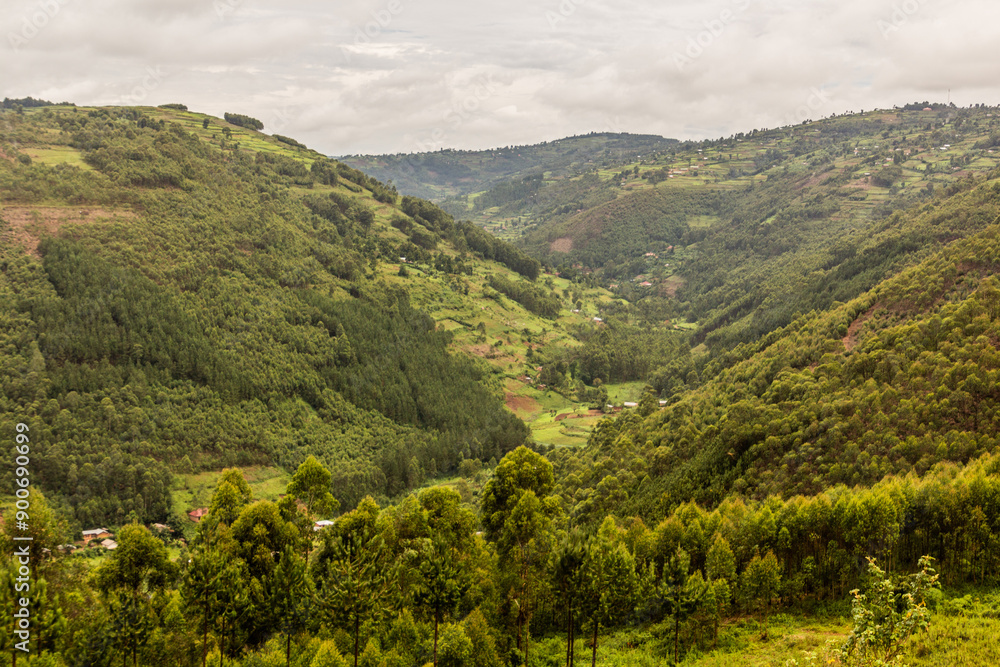 Lush landscape near Kabale, Uganda
