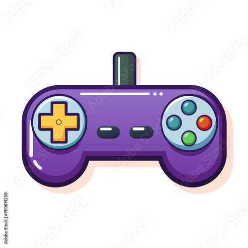 Video game joystick controller illustration