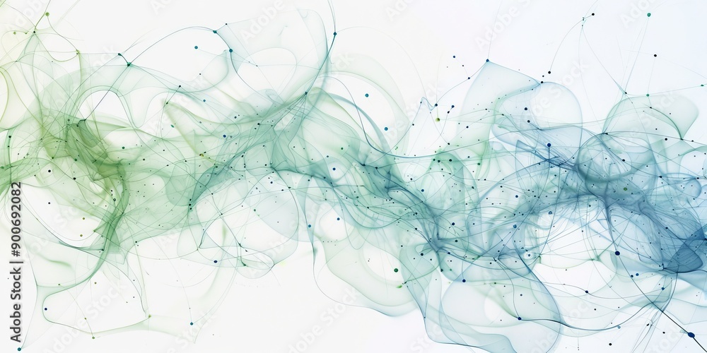 Obraz premium Smoke green on white background