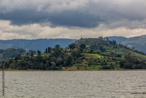 Coast of Bunyonyi lake, Uganda photo