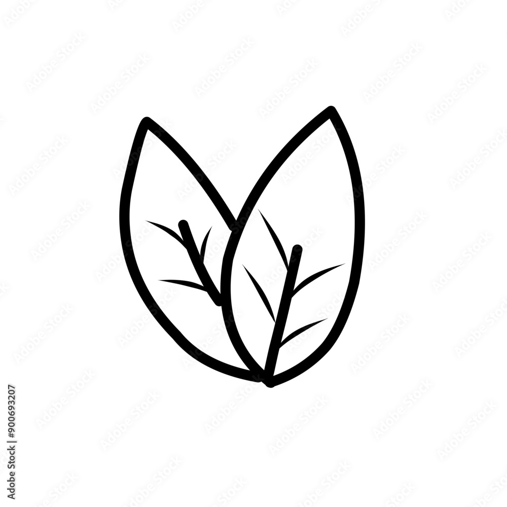leaf simple line icon leaf simple line icon
