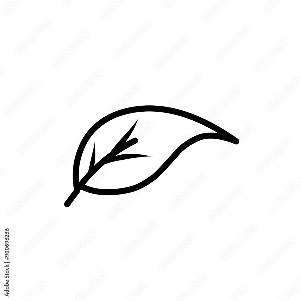 leaf simple line icon leaf simple line icon