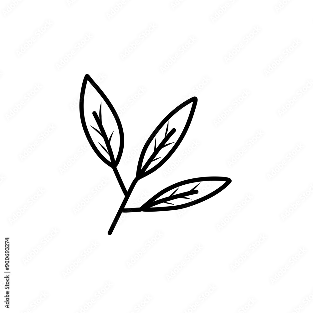 leaf simple line icon leaf simple line icon