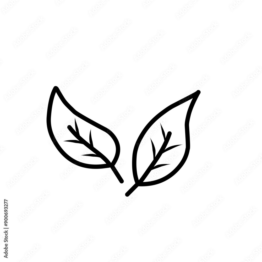leaf simple line icon leaf simple line icon