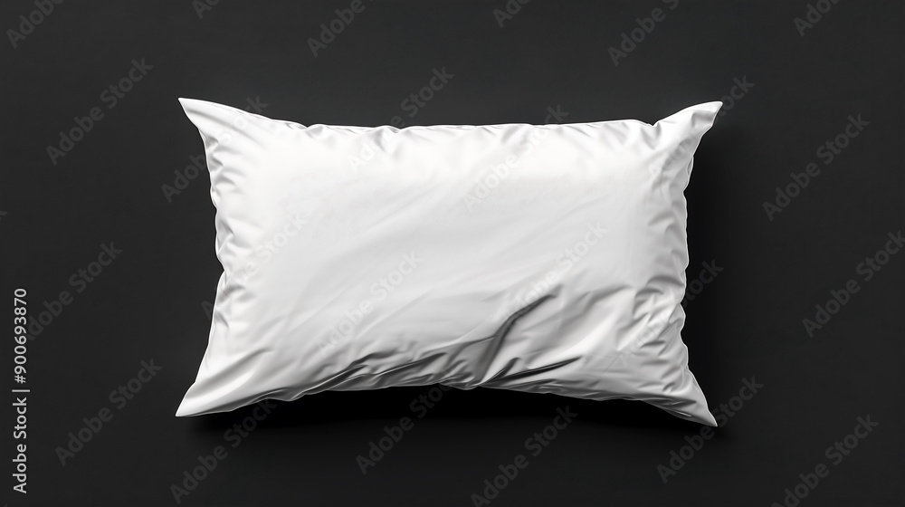 Minimalistic white pillow on a dark background Minimalistic white pillow on a dark background