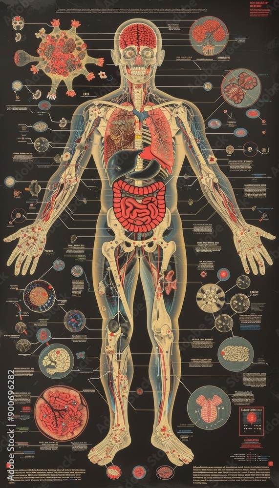 Educational Poster on HIV's Impact on the Immune System for Schools and ...