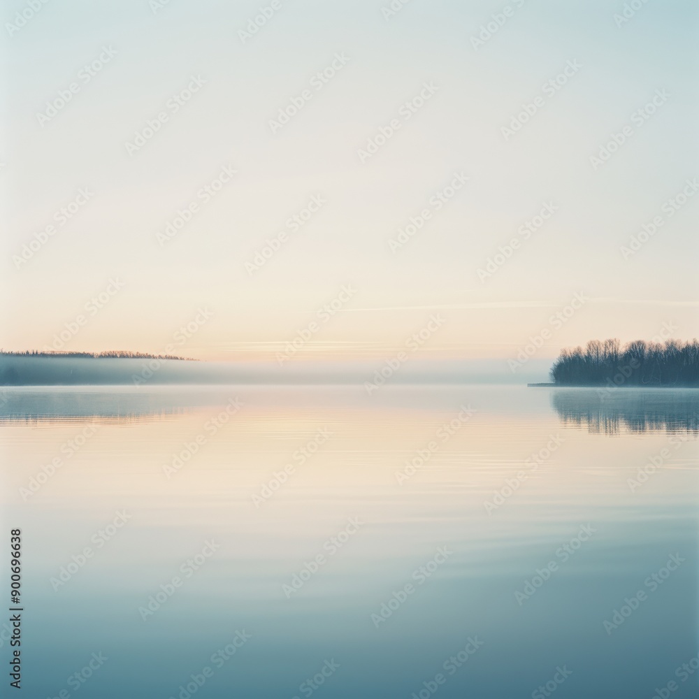 A serene and tranquil lake at dawn, reflecting soft pastel colors and surrounded by nature's calm beauty. A serene and tranquil lake at dawn, reflecting soft pastel colors and surrounded by nature's calm beauty.