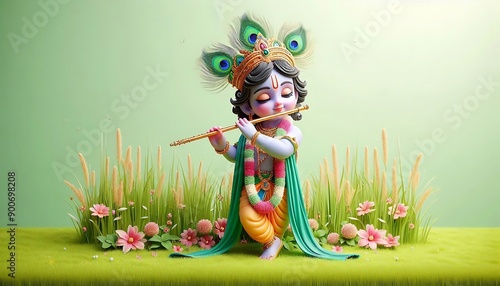 Cute Nandlal Lord Krishan photo