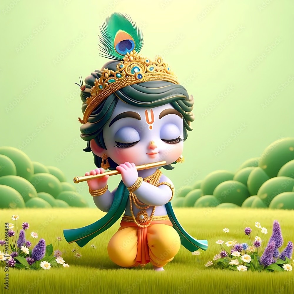 Fototapeta premium Cute Nandlal Lord Krishan
