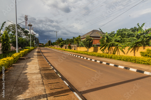 Empty road in Entebbe, Uganda