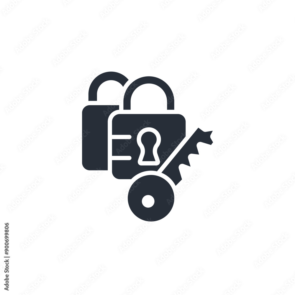 Padlock icon. vector.Editable stroke.linear style sign for use web design,logo.Symbol illustration. Padlock icon. vector.Editable stroke.linear style sign for use web design,logo.Symbol illustration.