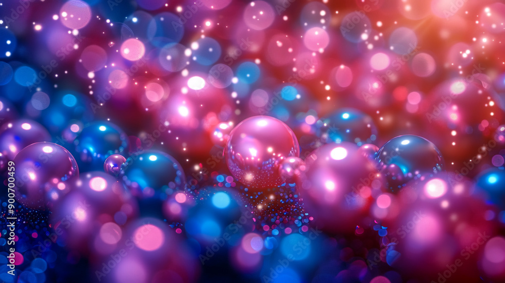 Closeup of Iridescent Pearls with Soft Blurred Background Closeup of Iridescent Pearls with Soft Blurred Background