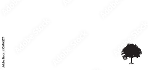 Tree Silhouette Vector Illustration – Nature Tree Graphic Design