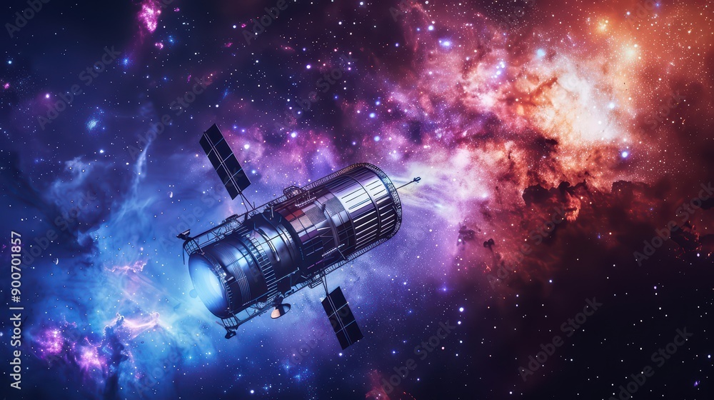 Space telescope capturing distant galaxies Space telescope capturing distant galaxies
