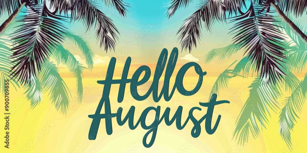 Obraz premium September Blooms: Floral Greeting Card with Elegant Typography for the New Season