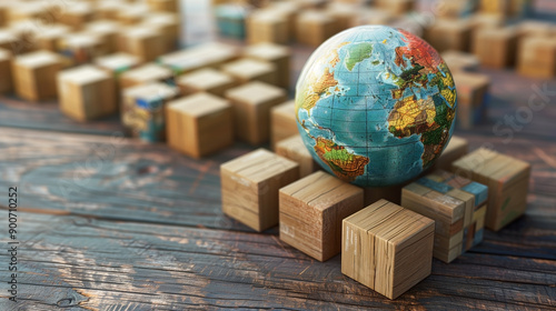 trade war and sanction concept