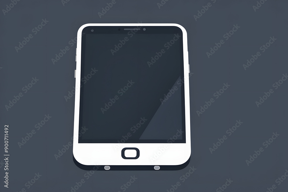 Simple Illustration of a Modern Smartphone on a Dark Background Simple Illustration of a Modern Smartphone on a Dark Background