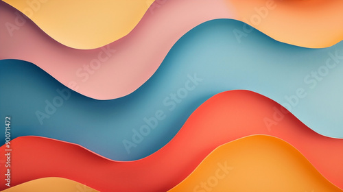 Abstract background with smooth shapes , flat lay