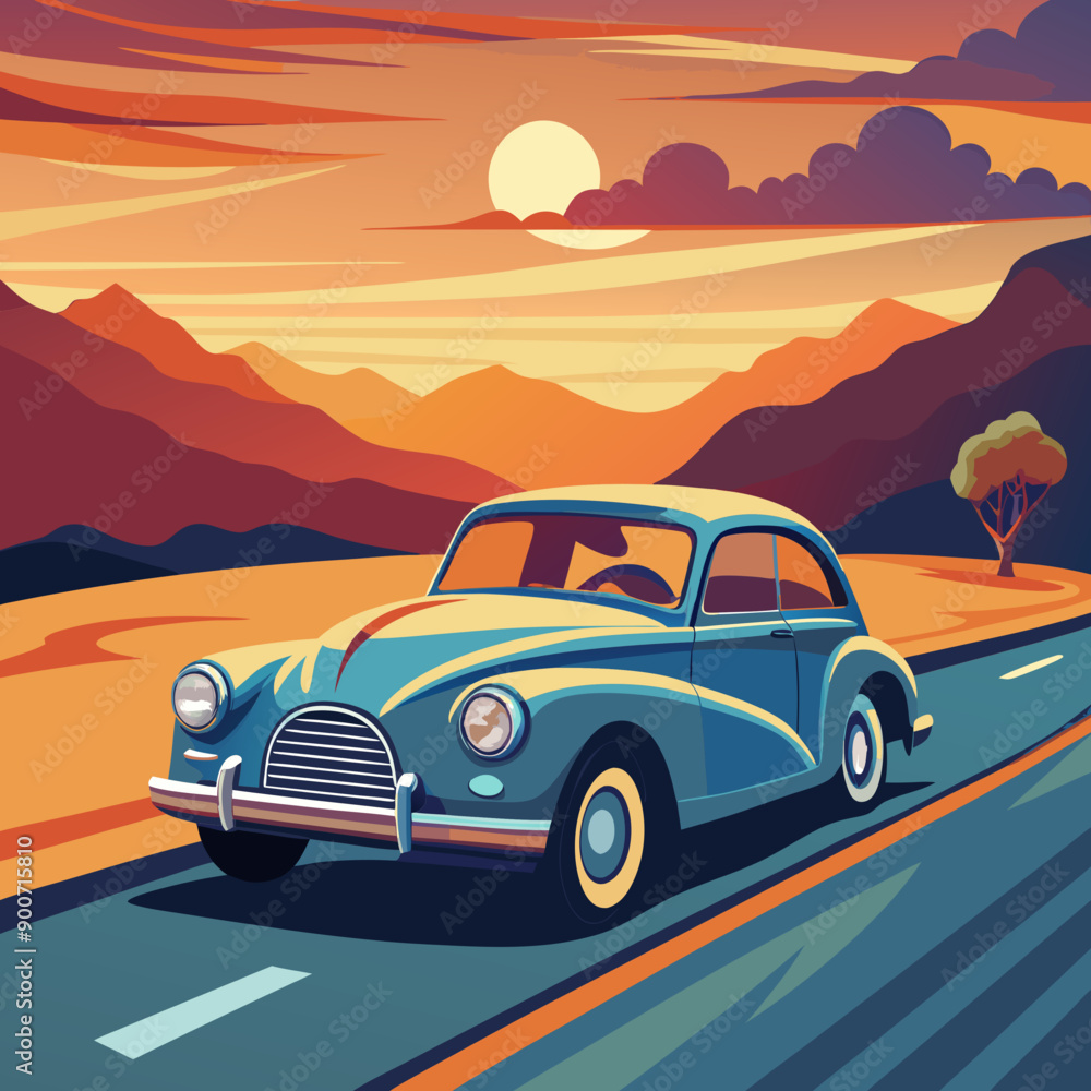 Fototapeta premium car in the desert