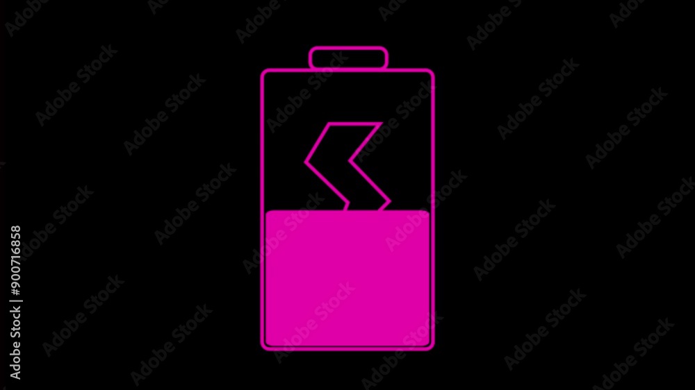 Battery charge on black background. Battery charging animation.Battery charging animation 4k. Battery, energy, charge. Battery charge on black background. Battery charging animation.Battery charging animation 4k. Battery, energy, charge.