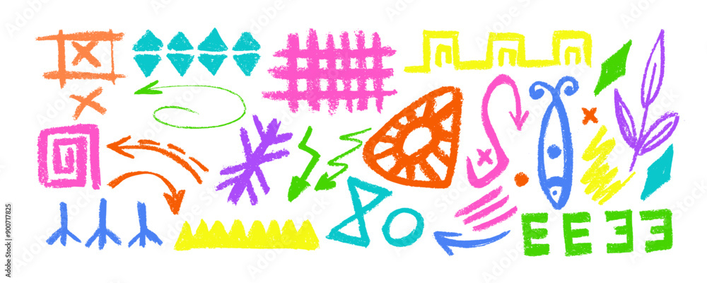 Set with African chalk signs and symbols.Traditional hand drawn tribal background with doodle decoration. Ethnic culture fashion print, textile, wrapping paper backdrop. Set with African chalk signs and symbols.Traditional hand drawn tribal background with doodle decoration. Ethnic culture fashion print, textile, wrapping paper backdrop.