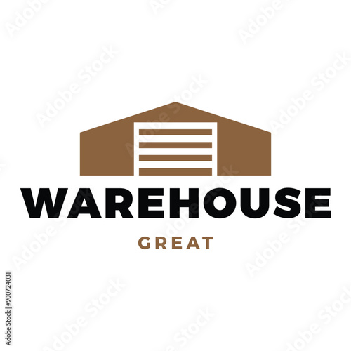 Warehouse Icon Logo Design Template