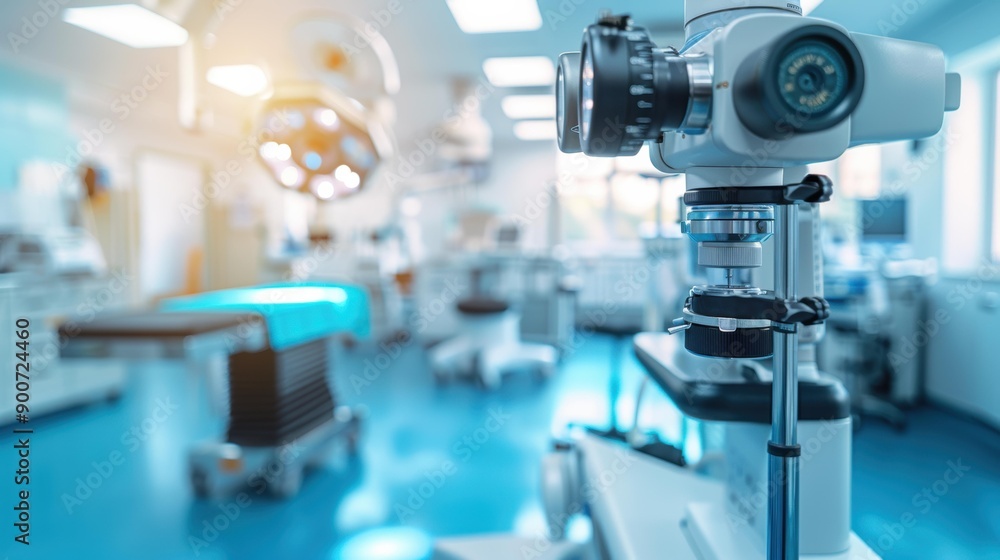 A medical device in a sterile operating room. AI. A medical device in a sterile operating room. AI.