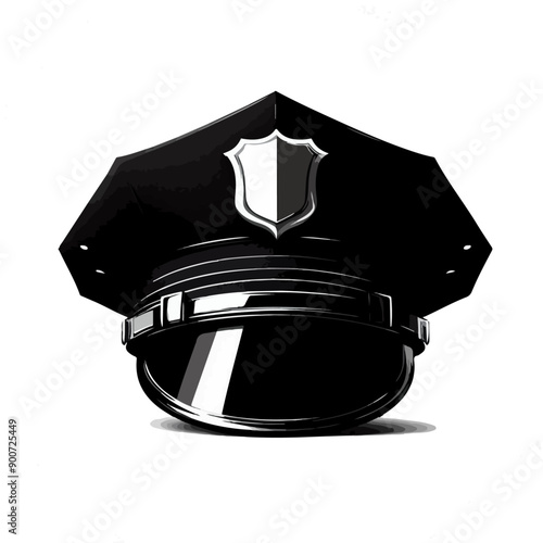 hat of a police officer's hat silhouette.