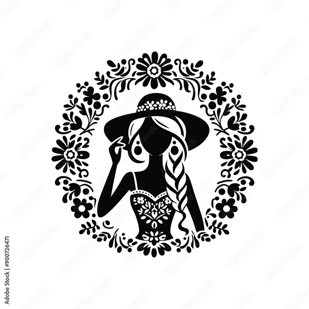 Fototapeta premium woman in Girly Fashion Style