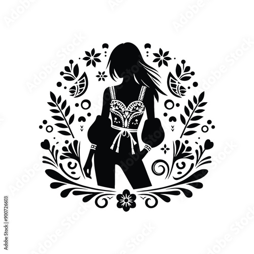 woman in Girly Fashion Style