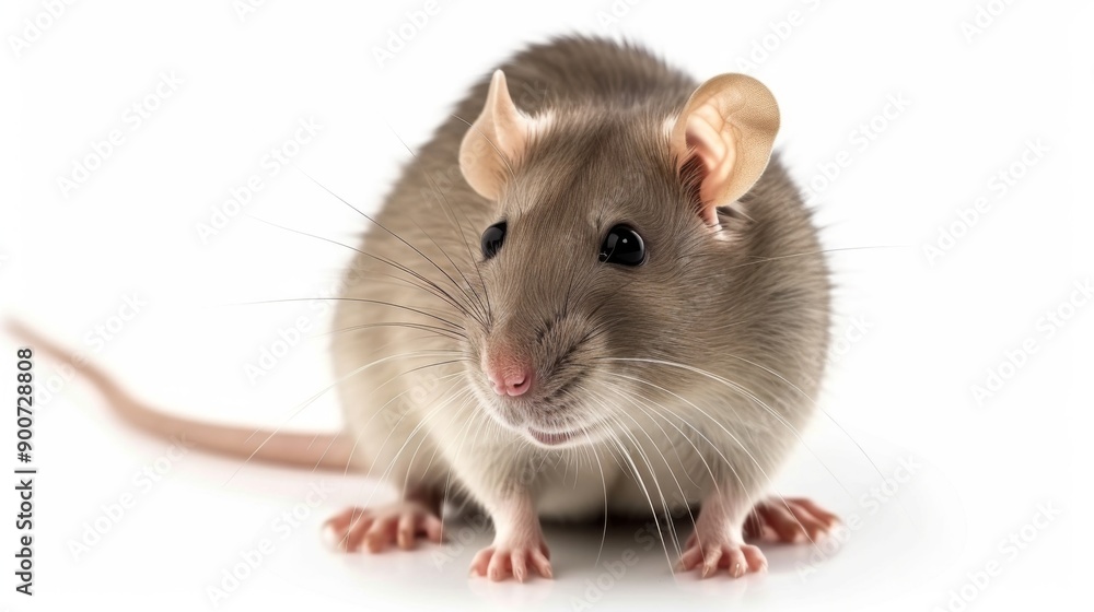 Rat standing or sitting, isolated on a white background Rat standing or sitting, isolated on a white background